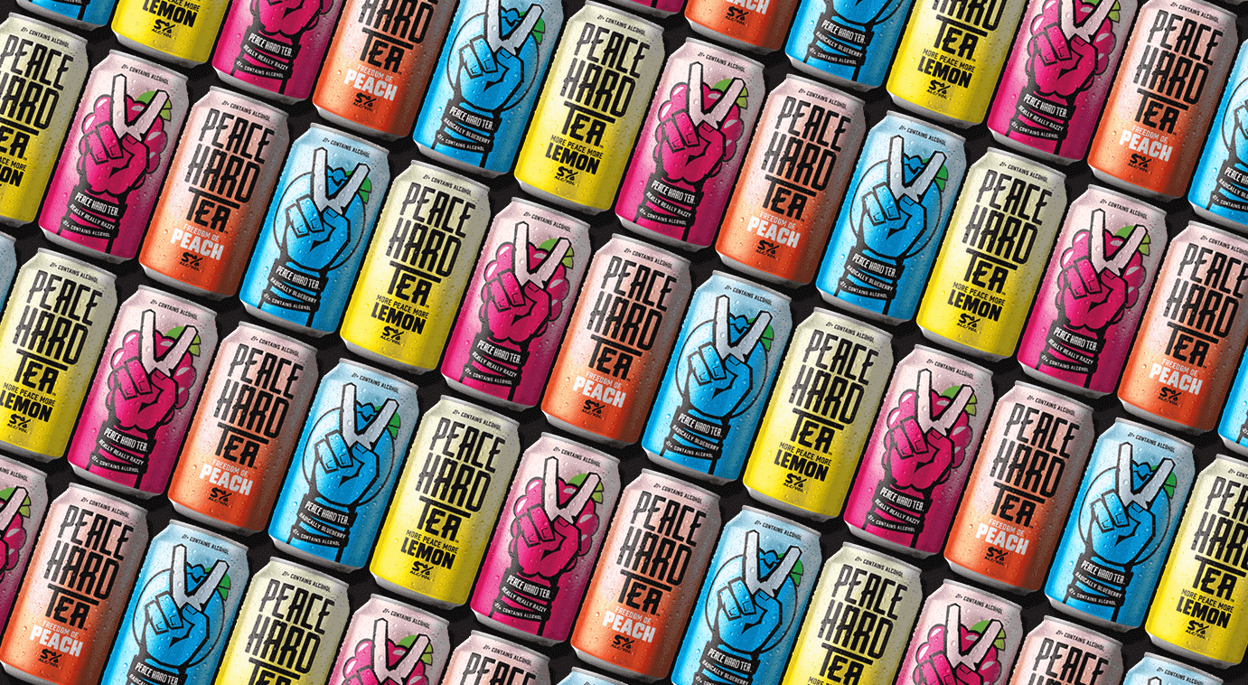 peace hard tea cans