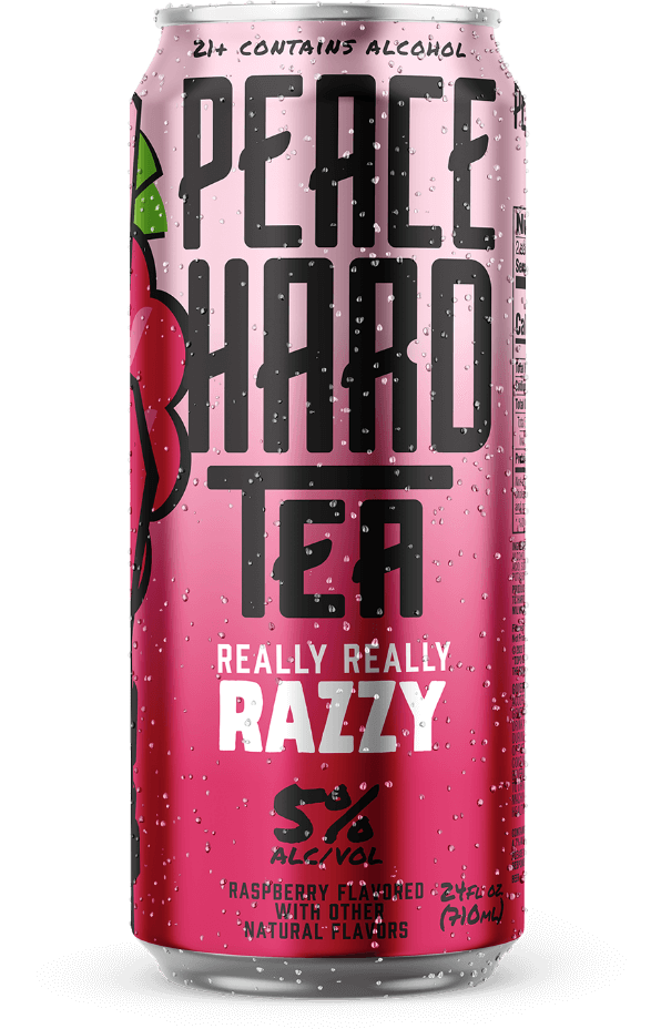 peace hard tea razzy can