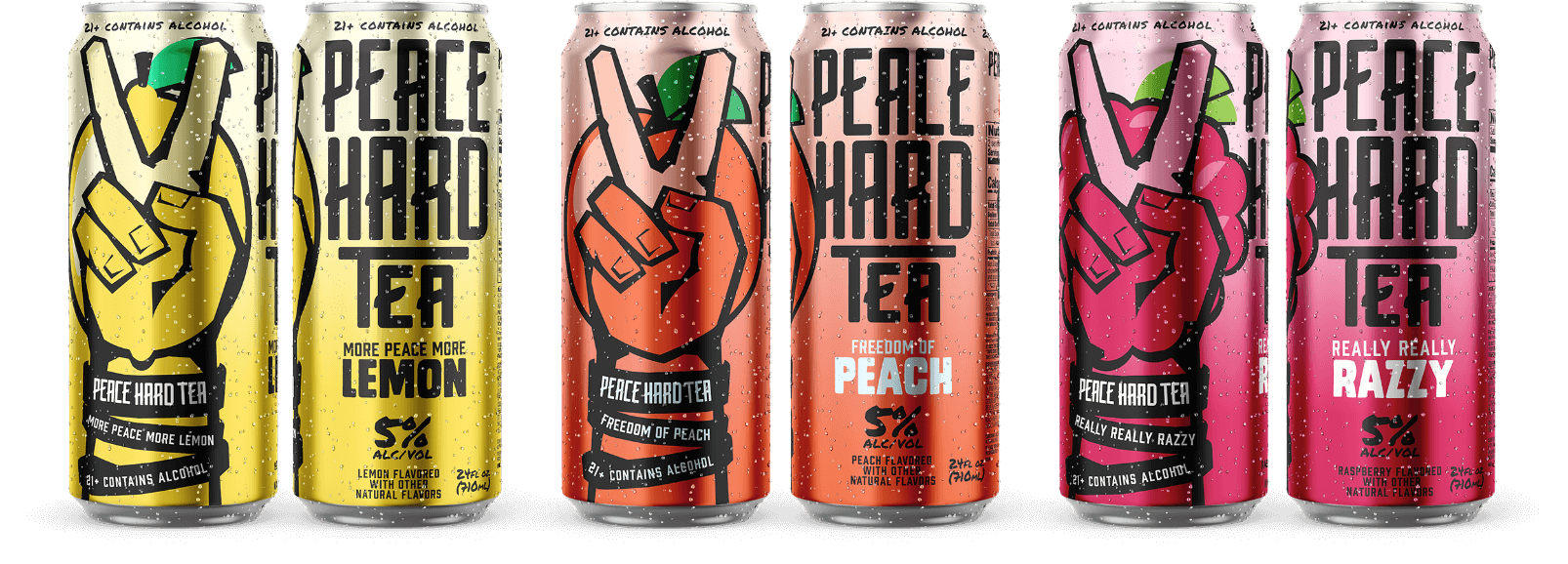 peace hard tea cans